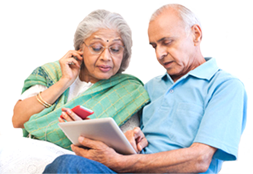 Couple Looking For Help With Tax - Indian Elderly People Hd (520x357), Png Download