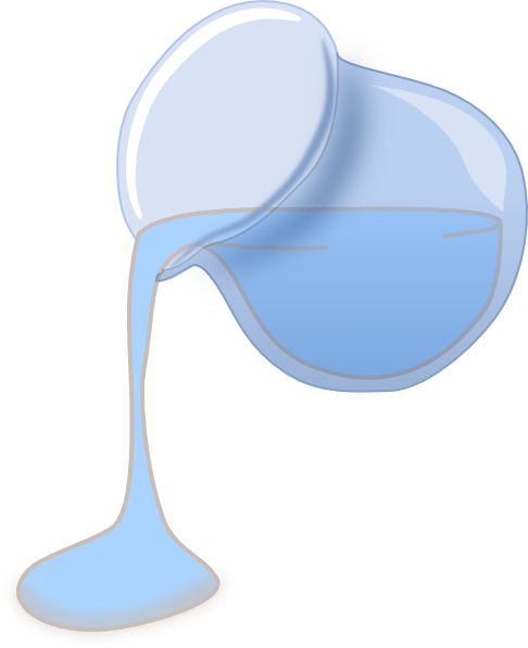 Pouring Water Clip Art (486x597), Png Download