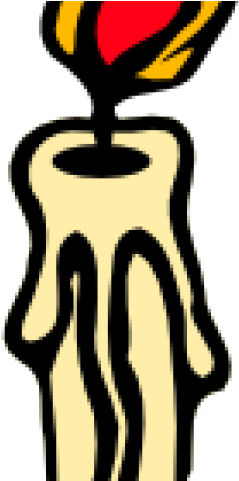 Melting Candle Clipart - Clipart Of Burning Candle (640x480), Png Download