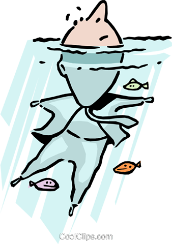 Keep Your Head Above Water Royalty Free Vector Clip - Keep Head Above Water Clipart (338x480), Png Download