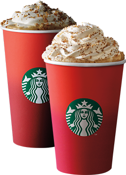 Starbucks Merry Monday Bogo Deals Banner Freeuse Melissa - Starbucks Red Cup Transparent (473x382), Png Download