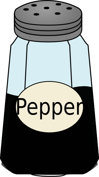 Black Shaker - Pepper Shaker Clipart (336x599), Png Download