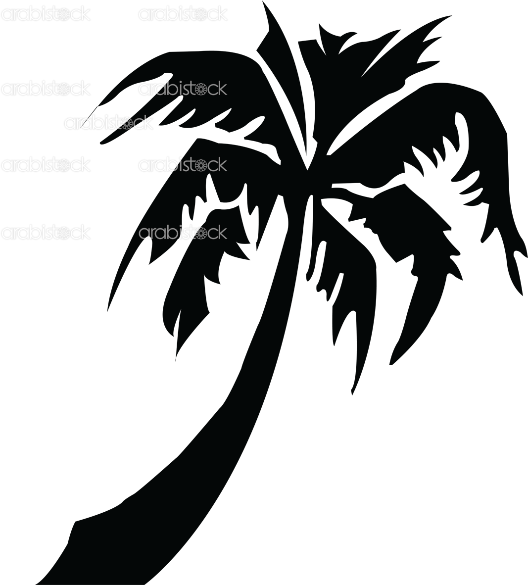 Arabistock Picture Of Palmtree - Tropical Palm Tree Silhouette (1181x1181), Png Download