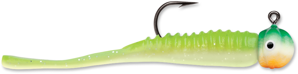 Vmc Fgrj Flap Tail Jig Green Orange Glow 1/16 Oz - Rapala Flap Tail Jig - Green Orange Glow (1000x715), Png Download