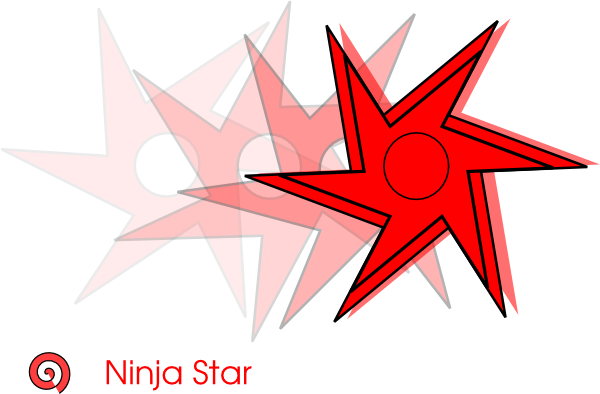 Banner Black And White Jacksons Clip Art At Clker Com - Ninja Stars Clipart (600x394), Png Download