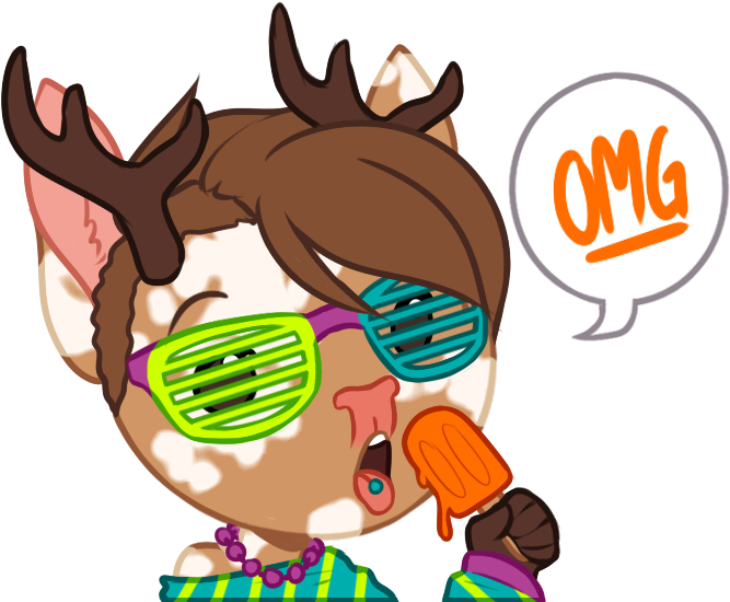 Rs5zf3z *80's Child Deer* - Cartoon (700x550), Png Download