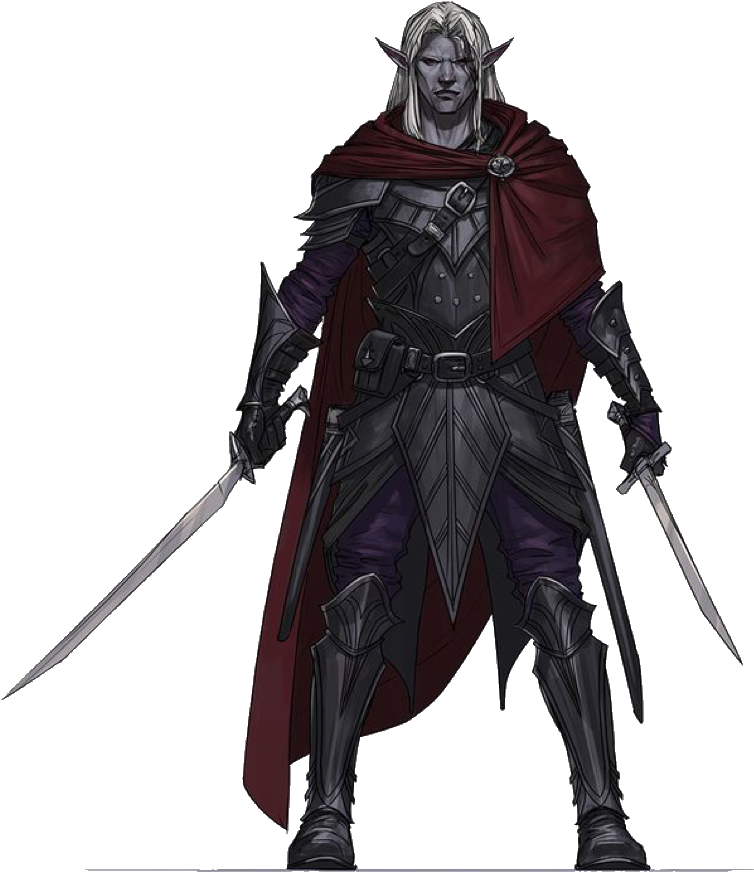 Download HD Dark Elf D&d Dark Elf Male Transparent PNG Image