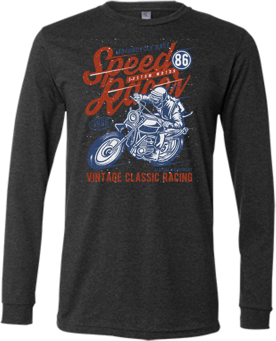 Speed Racer 3501 Bella Canvas Men's Jersey Ls T-shirt - Calvendo Motorrad - Nostalgische Momente (1155x1155), Png Download