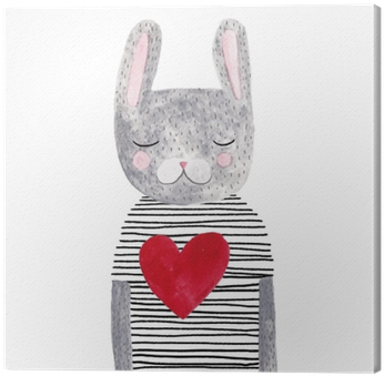 Really Nice Things Lienzo Rabbit Multicolor 70x50x2,5 (400x400), Png Download