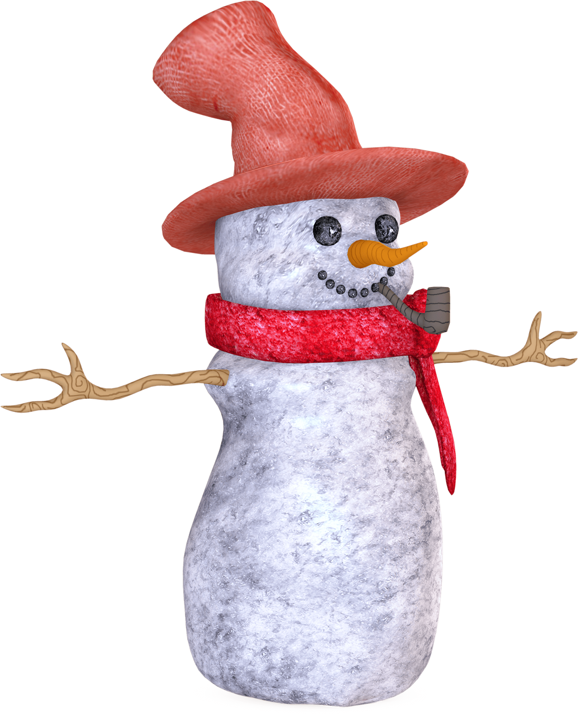 3d Snowman Clipart - Snowman (1909x2370), Png Download