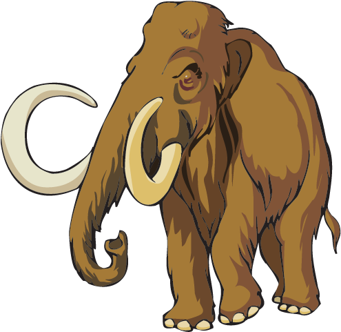 Woolly Mammoth Clipart Dinosaurs - Woolly Mammoth Clipart (360x350), Png Download