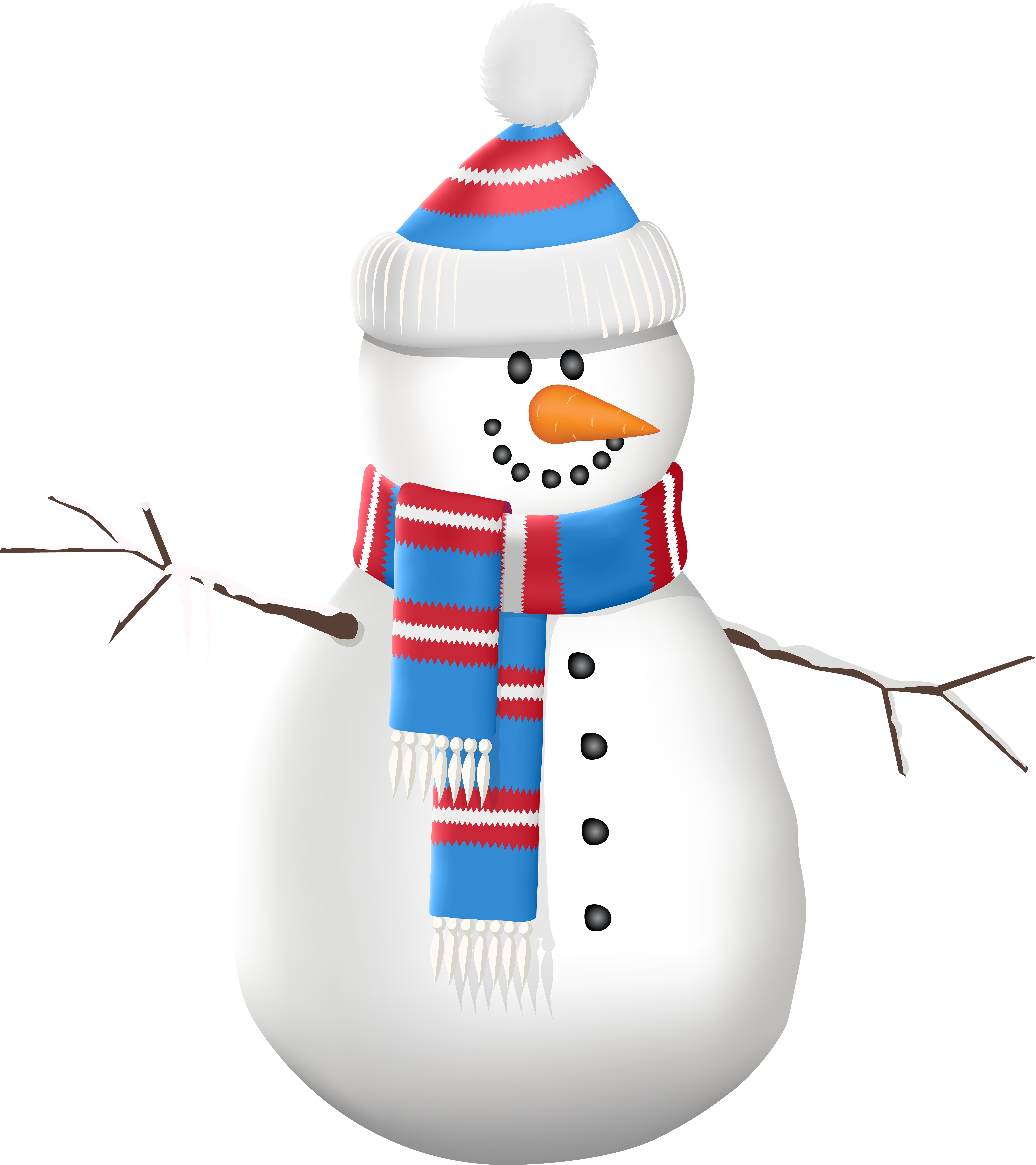 Christmas Painting Watercolor Snowman Hat Scarf Source - Hat (533x600), Png Download