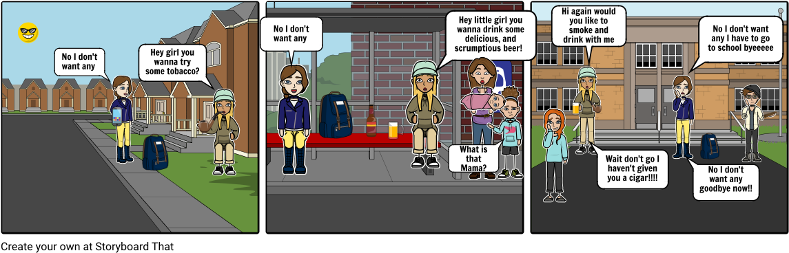 Don't Smoke - Cartoon (1164x385), Png Download