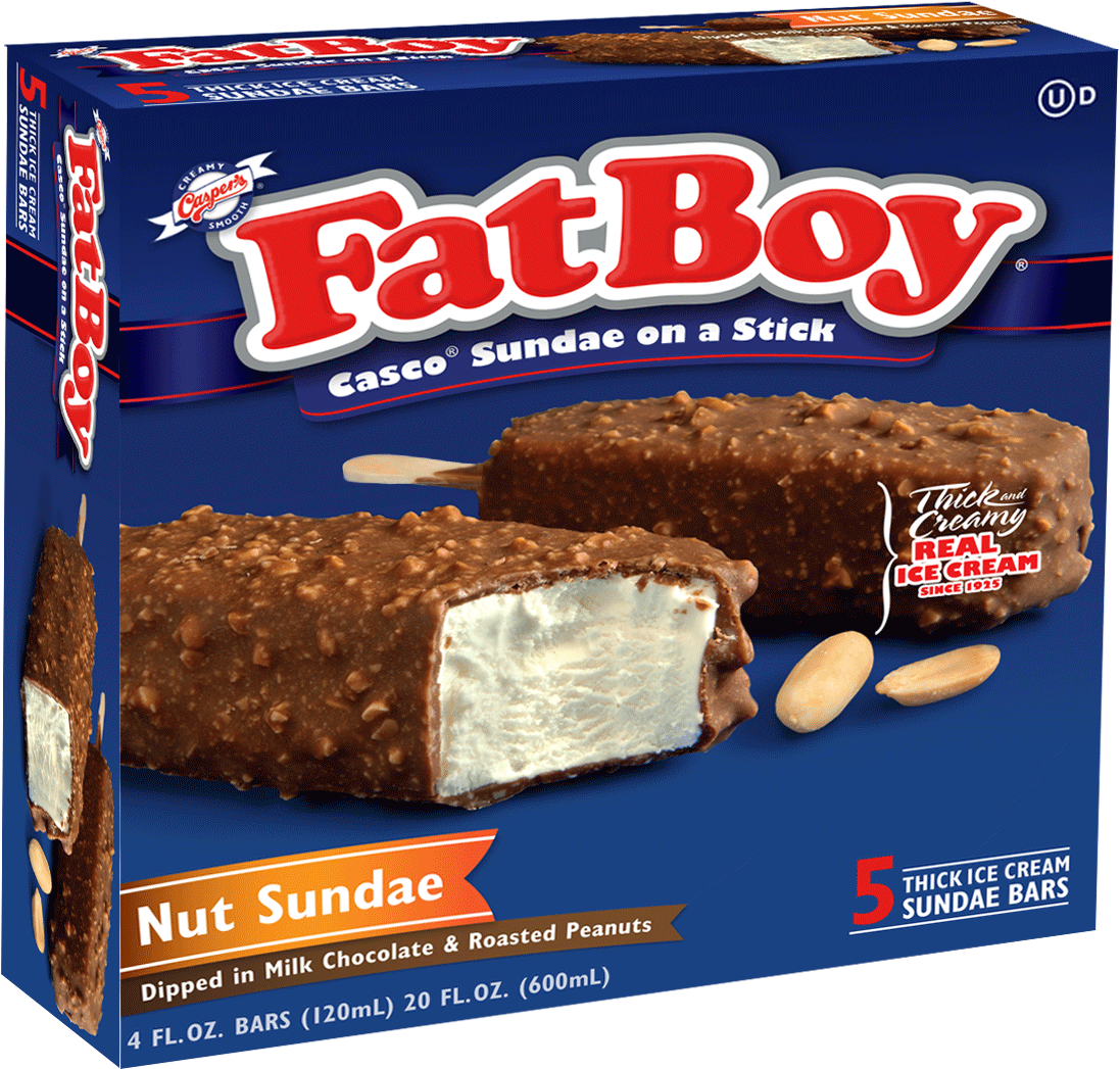 Vanilla Nut Sundae Casco® - Fat Boy Ice Cream Nut Sundae (1580x1190), Png Download