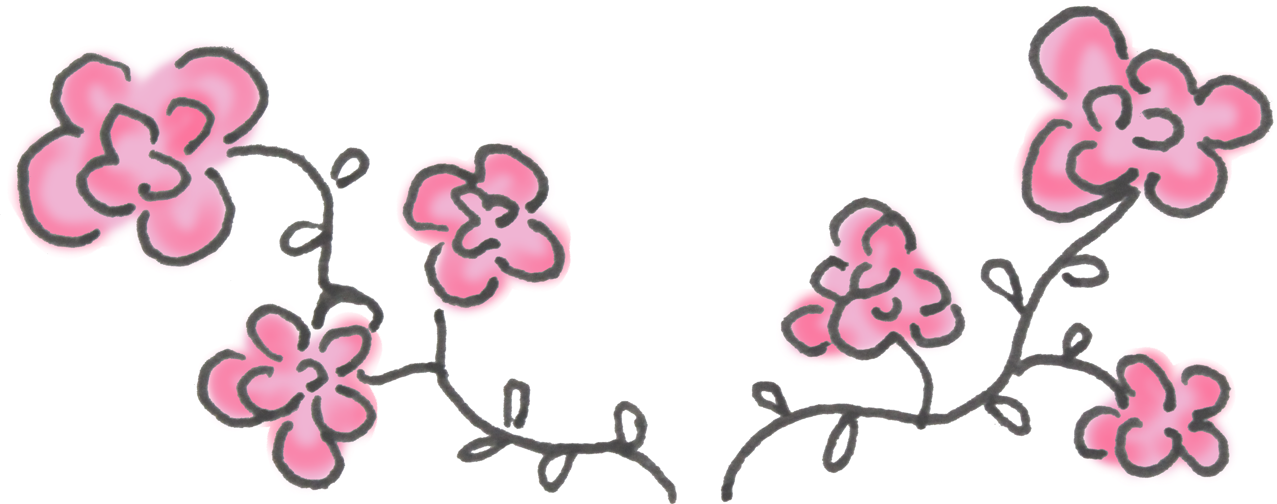 Flower Doodles - Pink Flower Doodle Png (5184x3456), Png Download