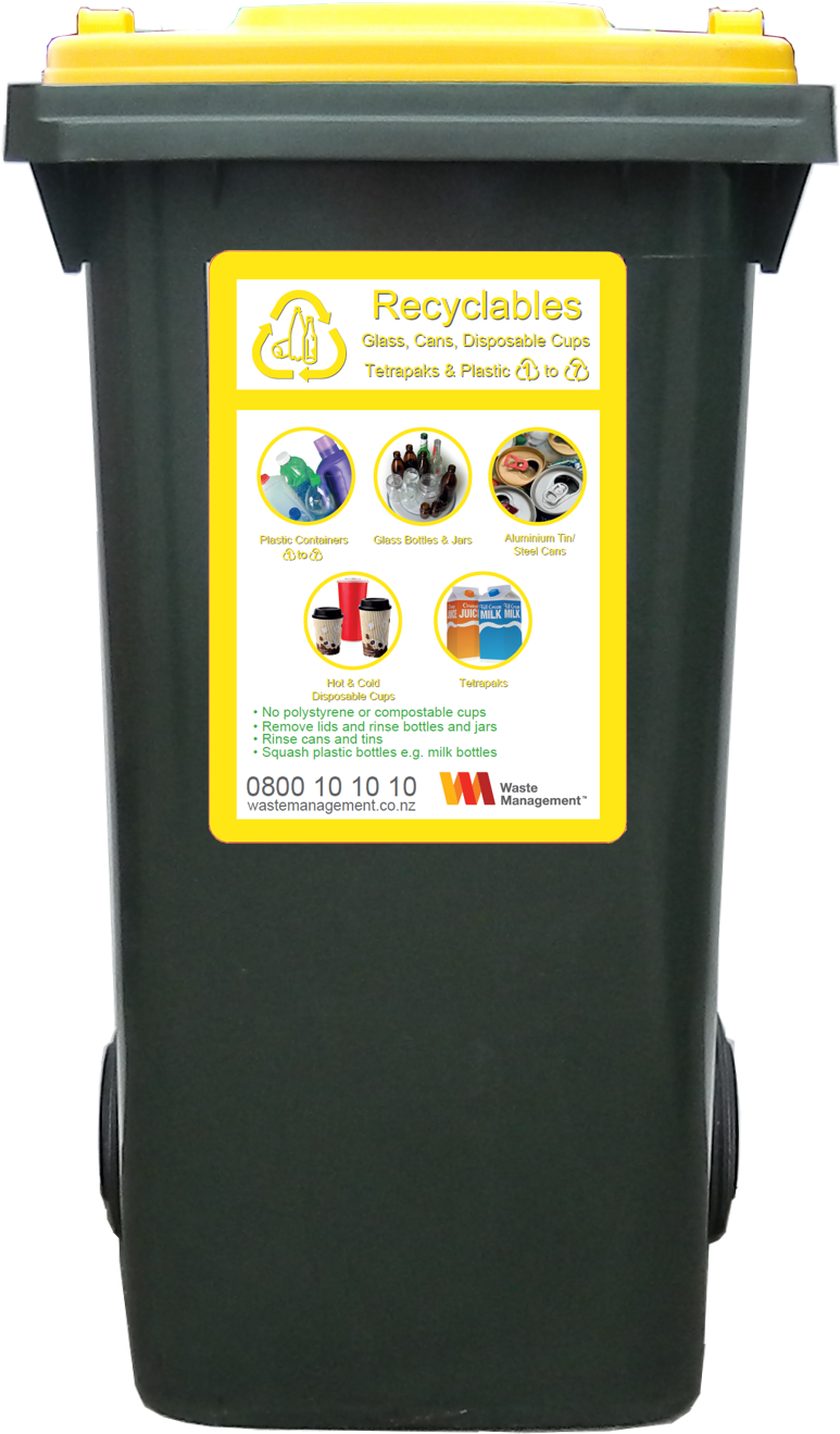 240 Litre Wheelie Bin - Waste Management Nz (794x1336), Png Download