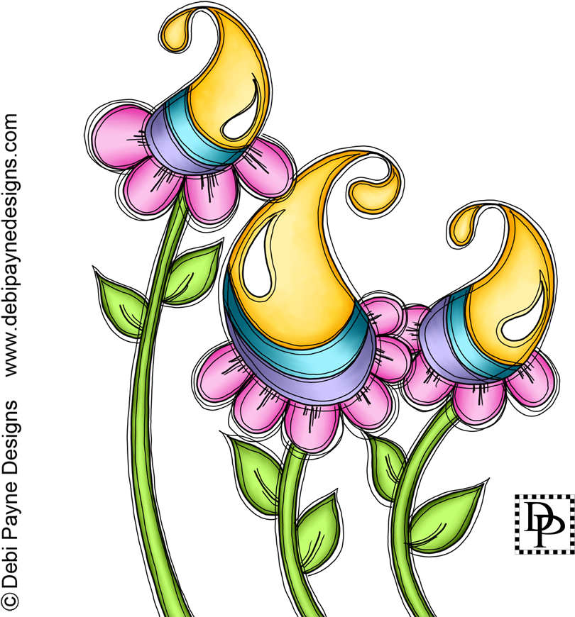 Celebration Doodle Flowers - Feierwatercolor-gekritzel-blume Mousepad (960x960), Png Download