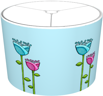 Fun Doodle Flowers Blue Pink - Karte Der Spaß-gekritzel-blumen-blaue Rosa Mutter (674x516), Png Download
