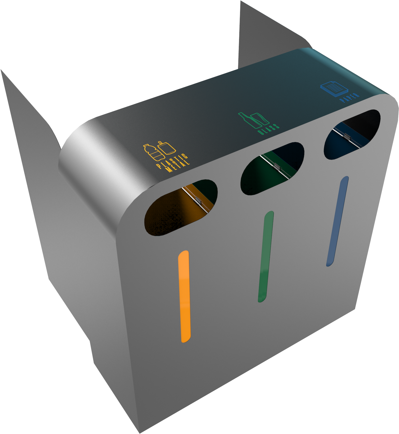 Metal Clipart Recycle Bin - Recycling Bin (2000x2000), Png Download