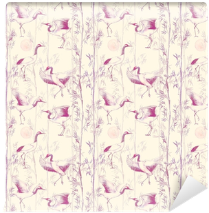 Hand-drawn Watercolor Seamless Pattern With White Japanese - Kalendarz 2015 Książkowy B6 Marta T-215f-06 (400x400), Png Download