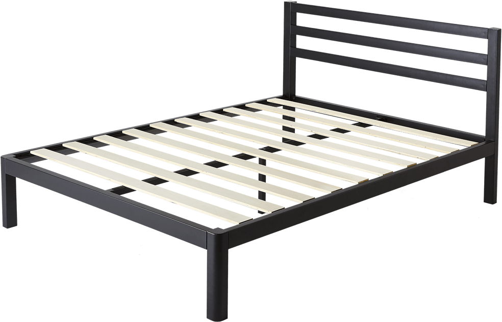 Modern Tone - Zinus Modern Studio 14 Inch Platform 1500h Metal Bed (1000x643), Png Download