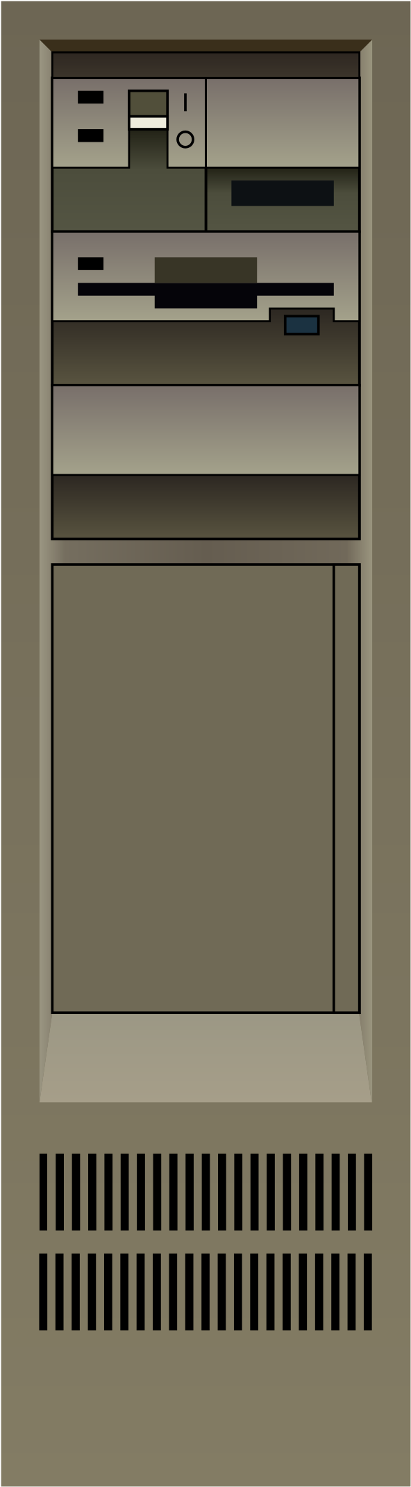 This Free Icons Png Design Of Early 90s Computer (851x2400), Png Download