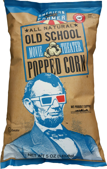 American Farmer Movie Theater Popcorn, 5 Oz - American Farmer Popped Corn - 5 Oz Bag (374x590), Png Download