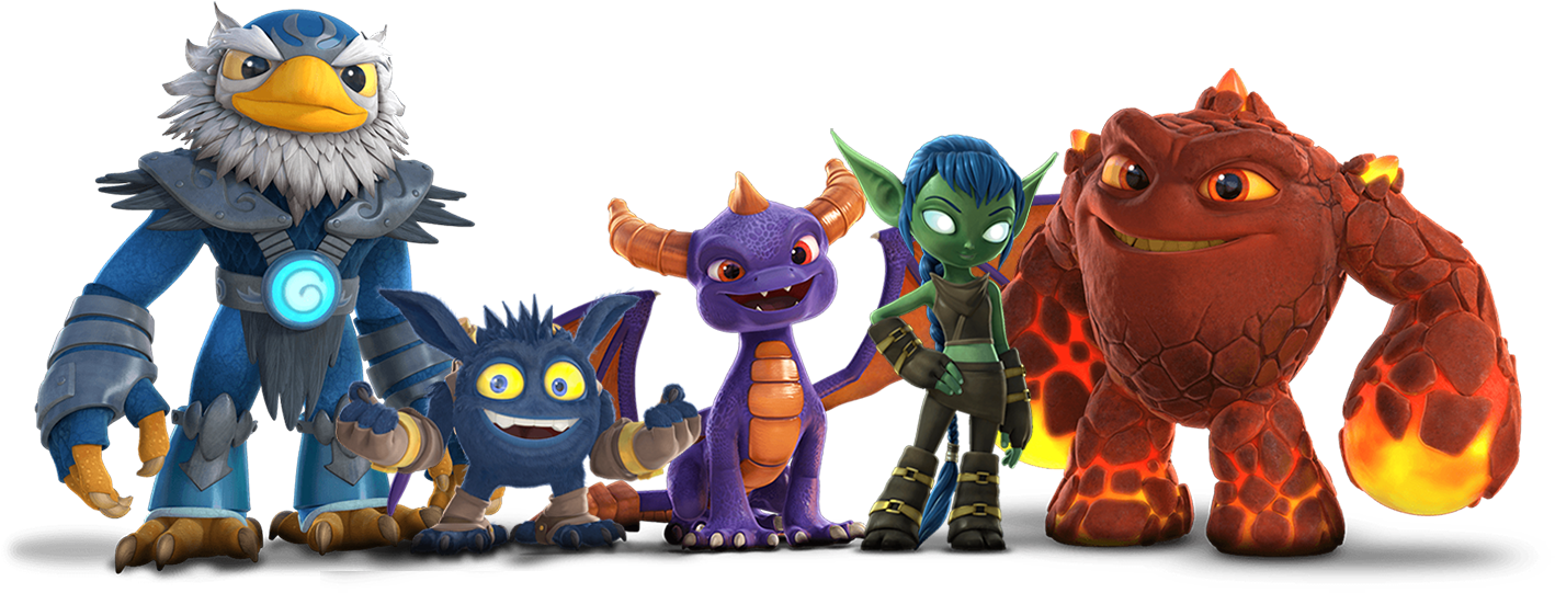 Team Spyro - Trends International 2018 Skylanders Wall Calendar (1529x540), Png Download