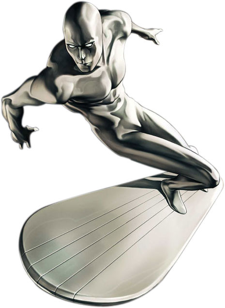 Silver Surfer Png Photo - Silver Surfer Marvel Png (465x636), Png Download