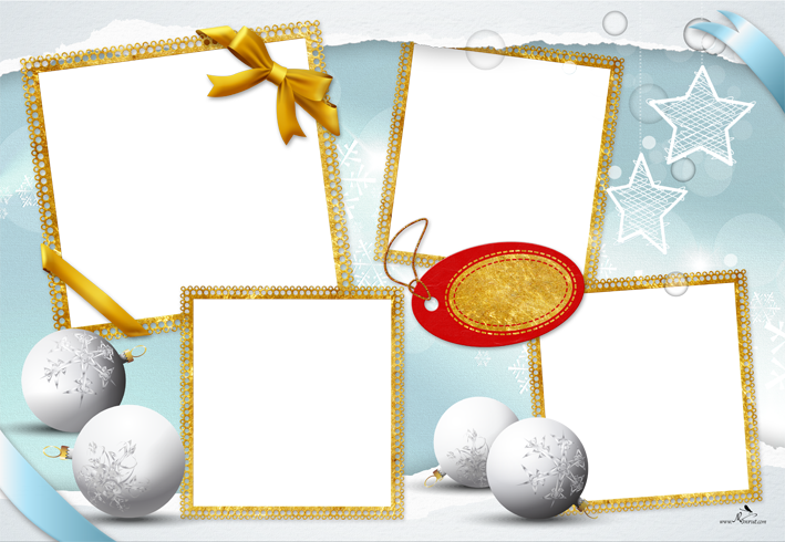 Plantilla Christmas Para La Creación De Foto Libros - Fondo De Navidad En El Cielo (709x490), Png Download