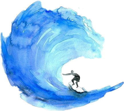Simple Cool Watercolor Paintings (434x390), Png Download