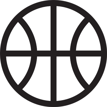 Basketball Icon Decorative Sticker - Hobbies Basketball Icon White Png (374x374), Png Download