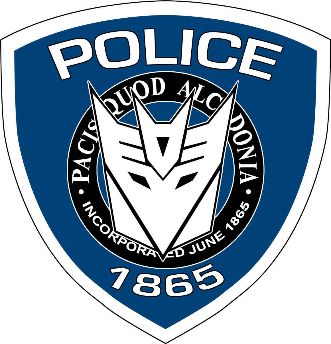 Barricade Police Logo By Machsabre On Deviantart - Cmcgh Transformers The Movie Messenger Bag Traveling (1230x1250), Png Download