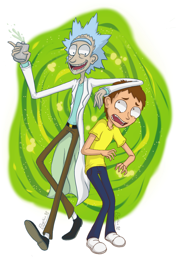 Are You Drunk By Psychia98 On Deviantart - Rick And Morty Drunk Png (700x1000), Png Download