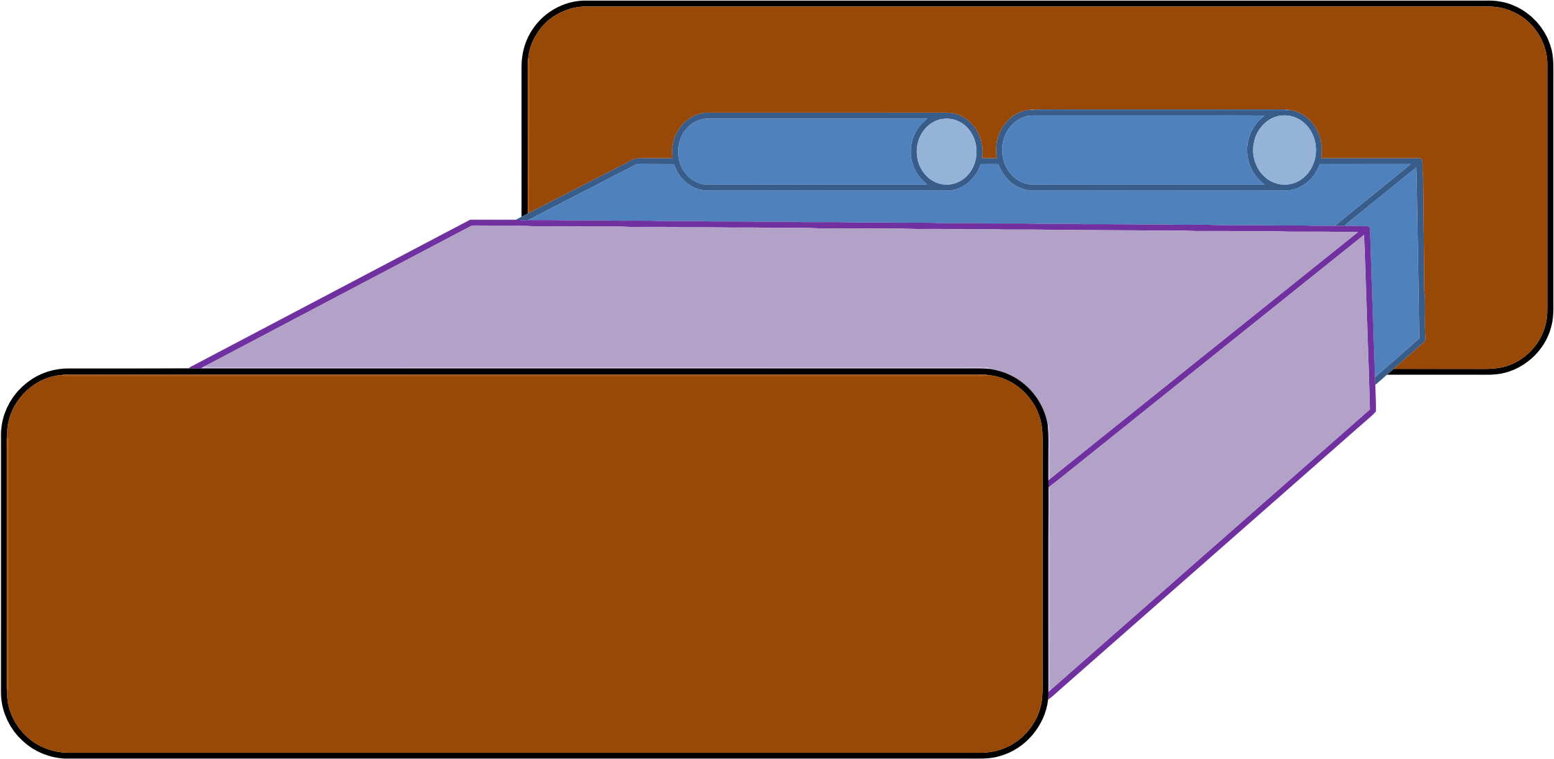 Image Freeuse Download Modern Big Image Png - Big Bed Clipart (2244x1097), Png Download