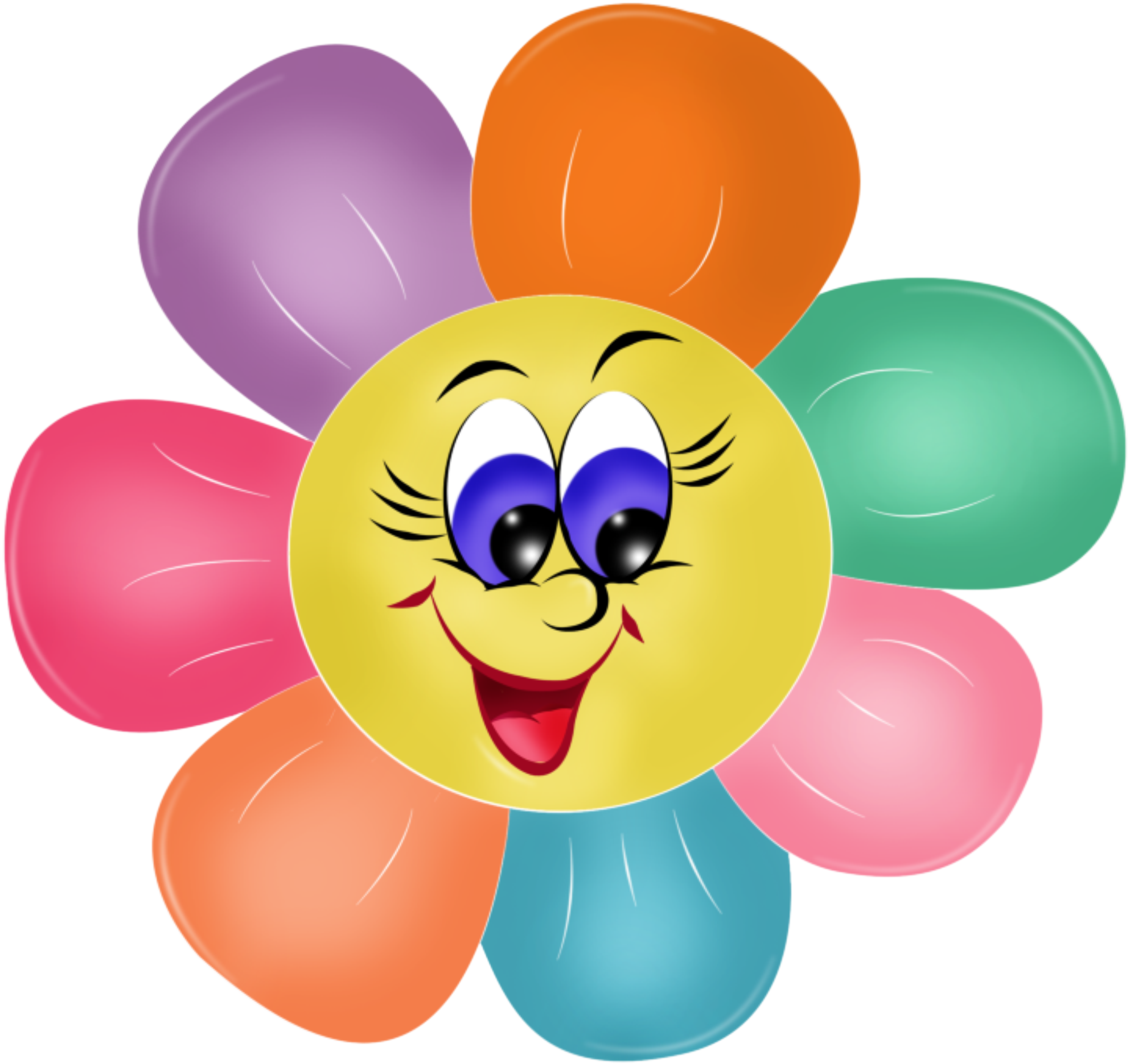 Azbuka Png Klipart Pinterest Smileys And Azbukapng - Smiley Face Flower Clipart (2126x2002), Png Download