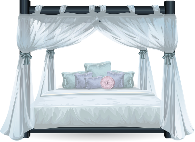 Bed Clipart Four Poster - Fanciest Bed In The World (800x584), Png Download