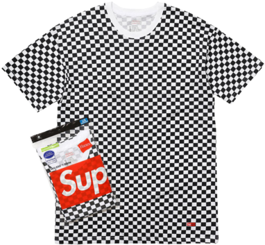 Sold Out - Supreme Hanes Checkered Tee (480x480), Png Download