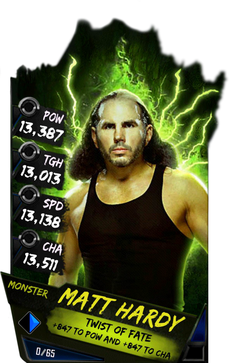 Matthardy S4 17 Monster - Wwe Supercard Monster Cards (733x1158), Png Download