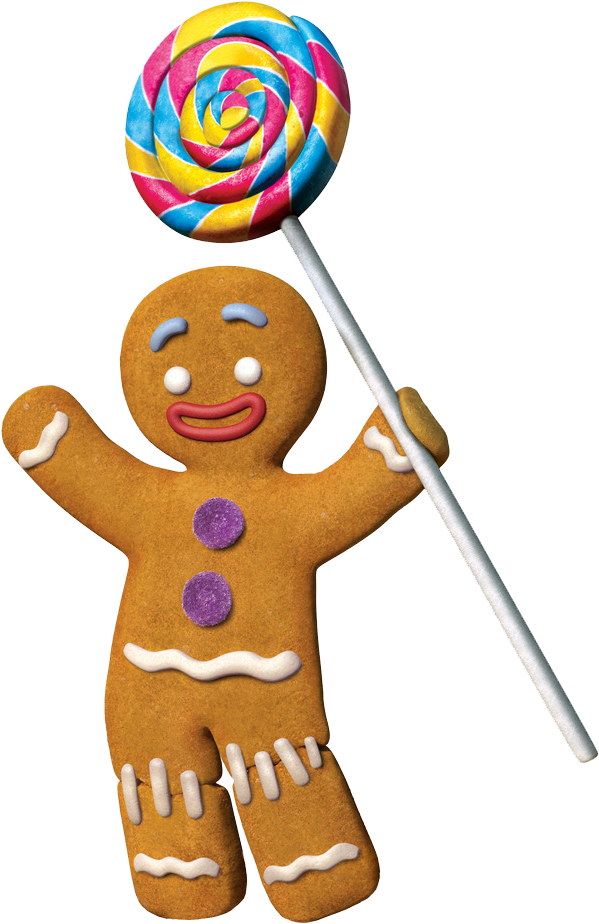 Gingerbread Man - Gingy Shrek (352x541), Png Download