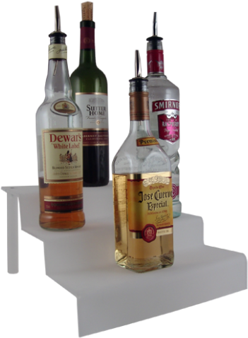 Liquor Bottle Shelves - Liquor Bottle Shelves - Clear Acrylic - 2 Tier 18 Incheslbd-a2t18-c (500x500), Png Download