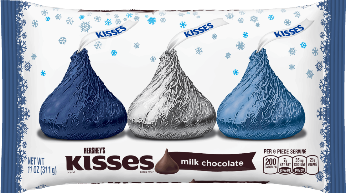 Celebrate The Season With Holiday Hershey's Kisses - Hersheys Kisses Milk Chocolate - 11 Oz (1280x1280), Png Download