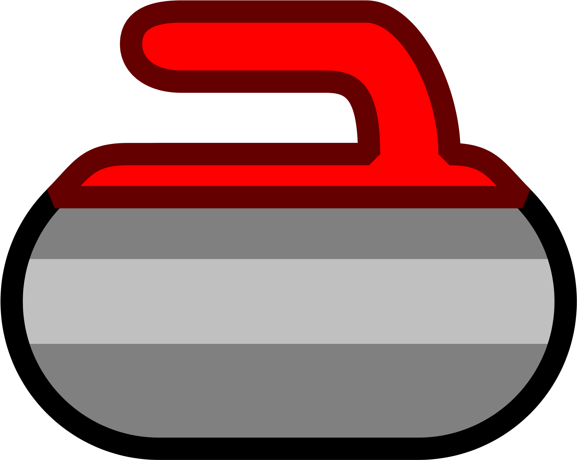 Download Free Printable Clipart And Coloring Pages - Curling Rock Clip Art (2000x1643), Png Download