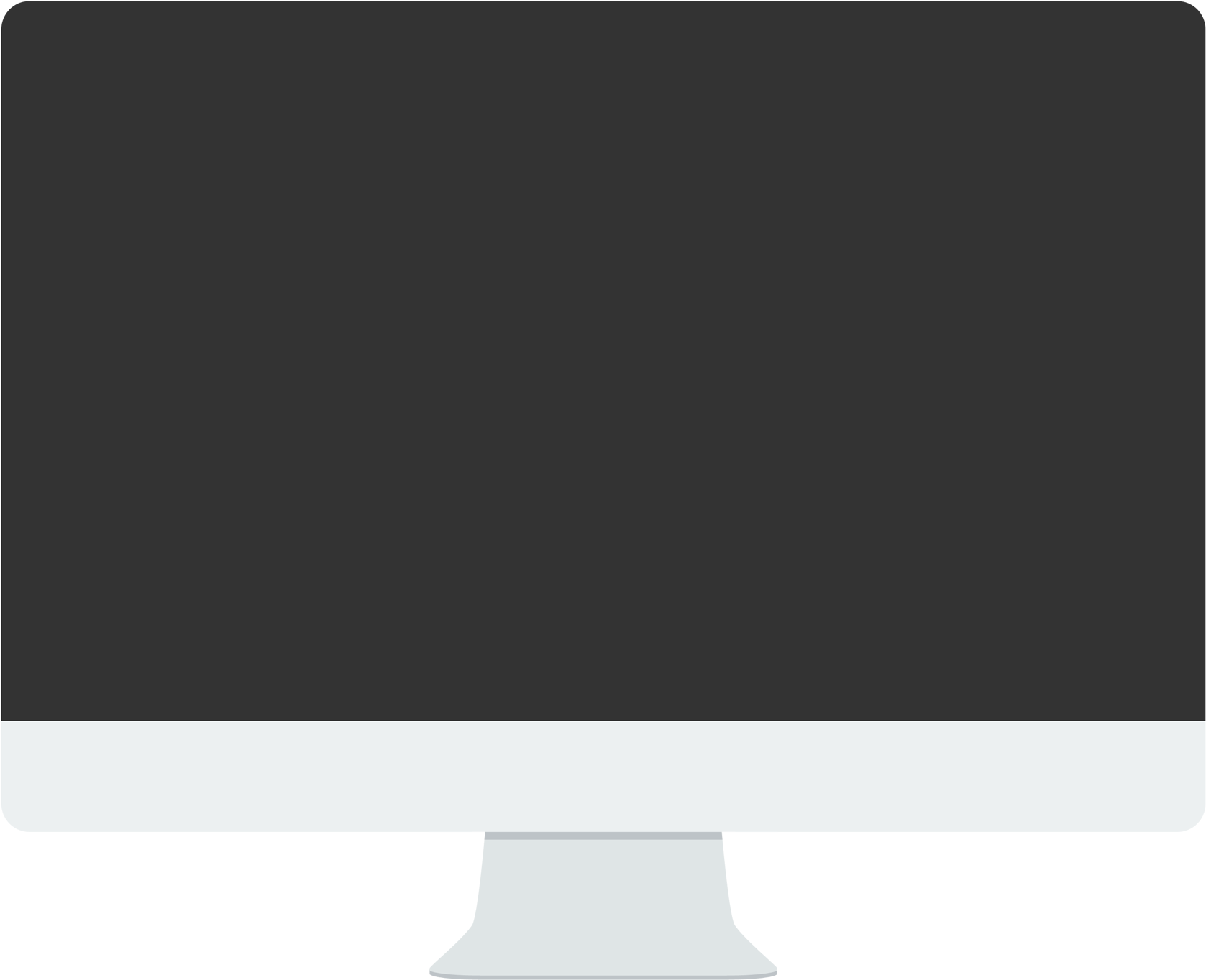 Imac - Flat Imac Mockup Png (1687x1374), Png Download