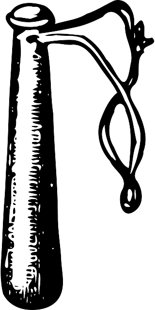 Old, Stick, Outline, Police, Cartoon, Line, Art, Baton - Old Time Police Baton (320x640), Png Download