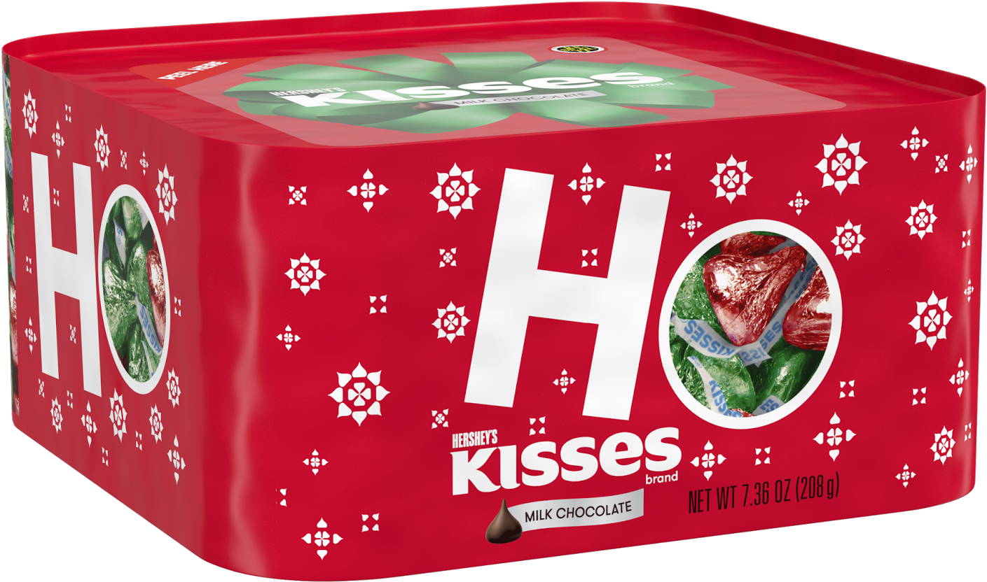 Hershey's Kisses Milk Chocolates Holiday Gift Cube - Holiday (1600x1600), Png Download