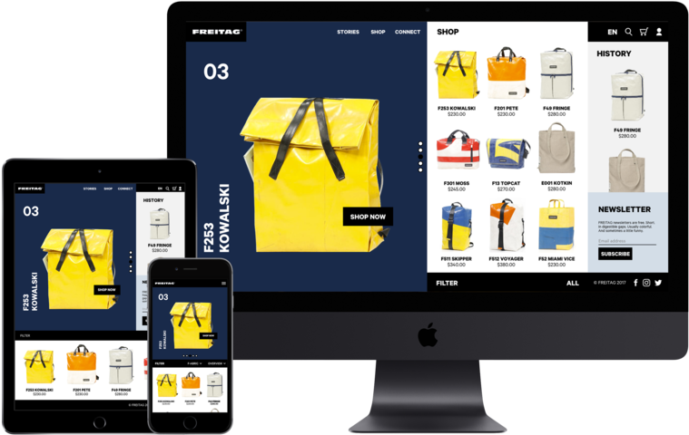 Imac Psd Mockup Template Freitag 3 - Portable Network Graphics (1000x563), Png Download