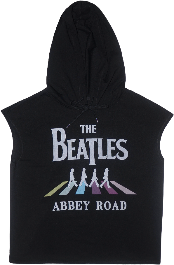 Abbey Road Black Sleeveless Hoodie - Beatles (480x480), Png Download