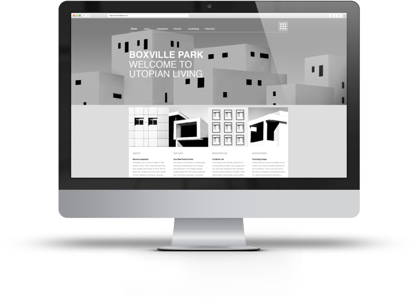 Imac Mockup Home (1000x727), Png Download