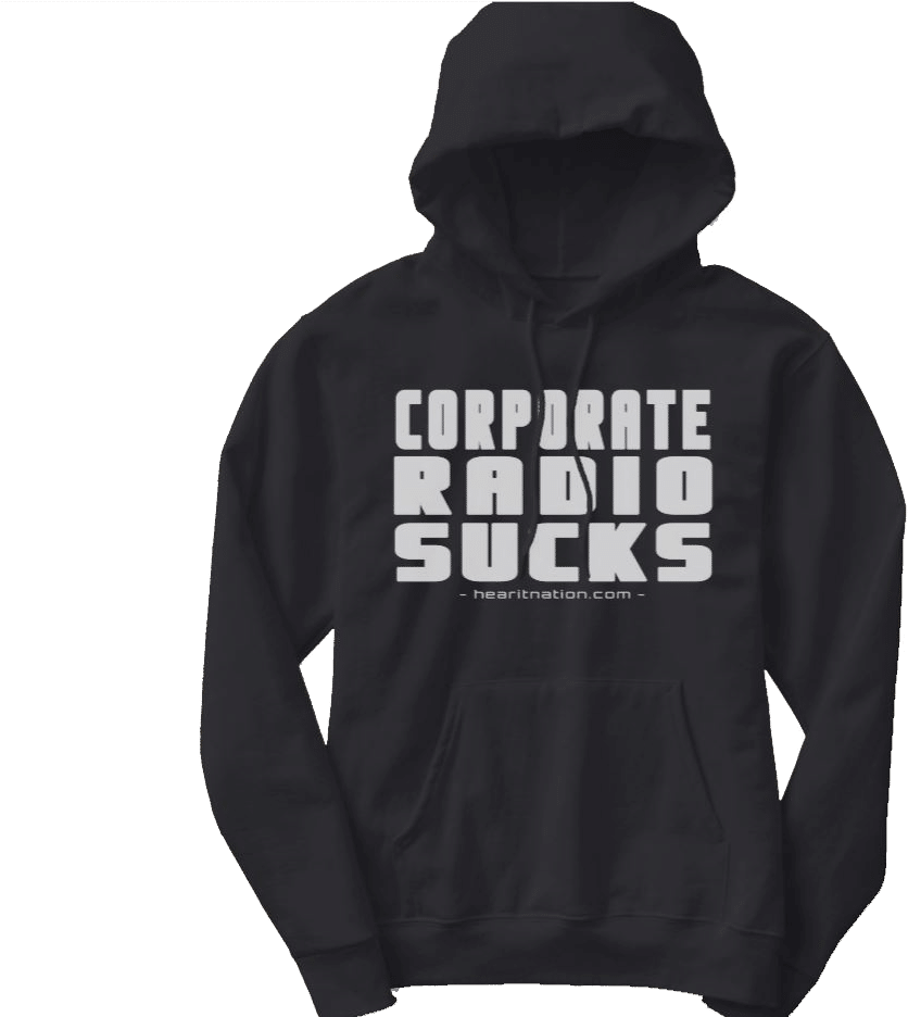 Corporate Radio Sucks Black Hoodie - Hoodie (1016x935), Png Download